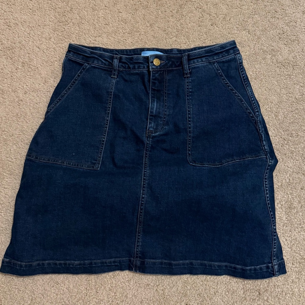 Draper James Dark Blue Mini Skirt